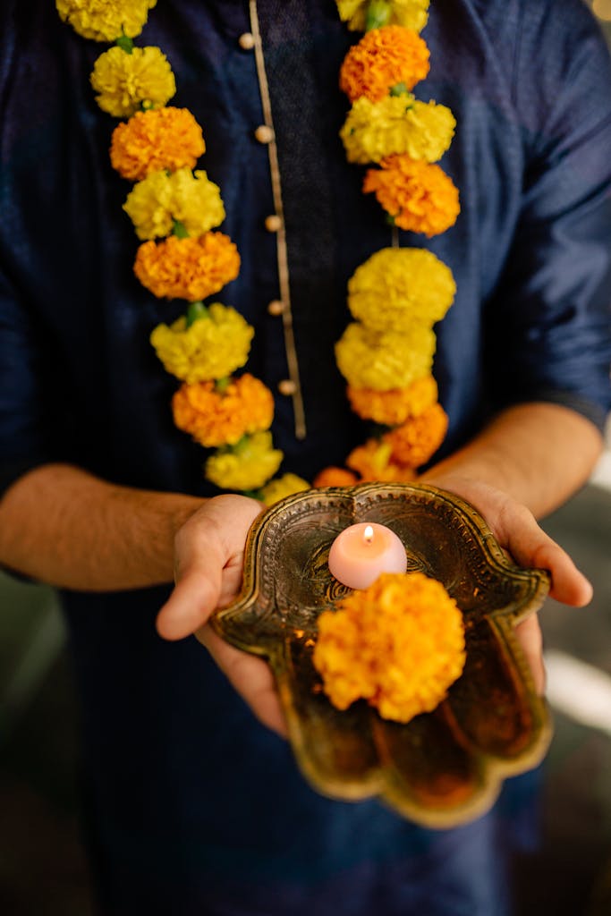 ofrenda ritual hindu namaste