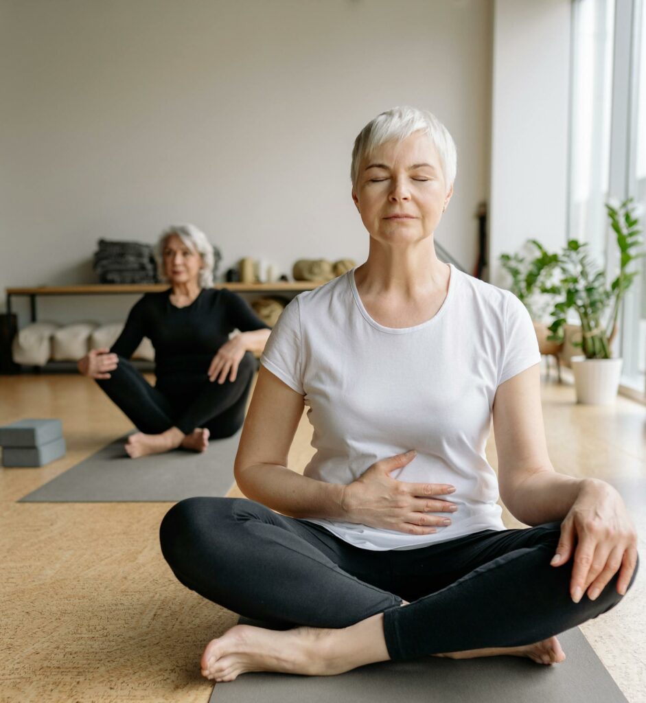 Woman Doing Yoga and Meditation